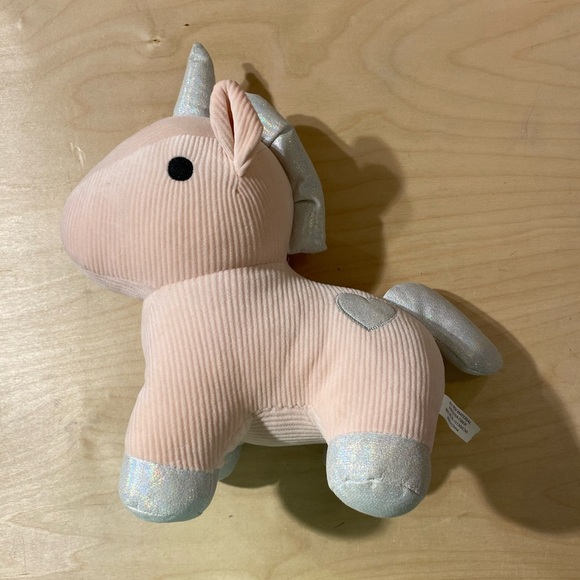 Plush Unicorn Toy - Pink and Silver (ID) - Picture 1 of 11